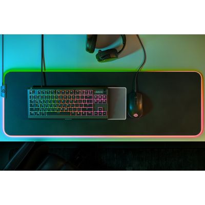 3. SteelSeries Apex 3 Tenkeyless Gaming Keyboard RGB LED Light American Wired Whisper-Quiet Switches