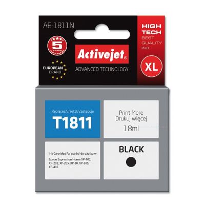 Activejet AE-1811N Ink (replaces Epson 18XL T1811; Supreme; 18 ml; black)