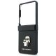 5. Karl Lagerfeld Karl&Choupette Saffiano Pins Case for Samsung Galaxy Z Flip 8 - Black