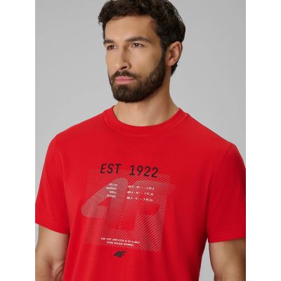 4. Men's regular printed T-shirt 4F 4FRSS26TTSHM4039-62S