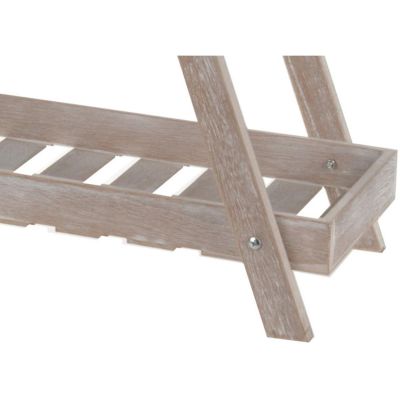 34. FOLDABLE WOODEN FLOWER STAND 3 SHELVES