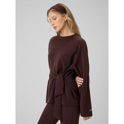 4. Women's regular sweatshirt with ties and modal 4F 4FRSS26TSWSF2784-80S