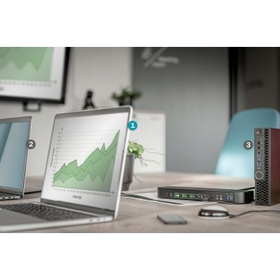 9. Digitus KVM Switch, 4-port, 4K 60 Hz, 4 x DP in, 1 x DP/HDMI out