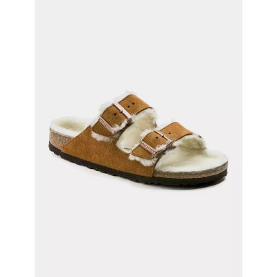 17. Birkenstock Arizona Shearling Mink W 1001135 Flip-Flops