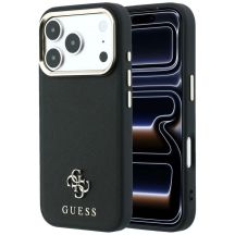 Guess Saffiano Small 4G & Classic Logo MagSafe Case for iPhone 17 Pro Max / 18 Pro Max - Black