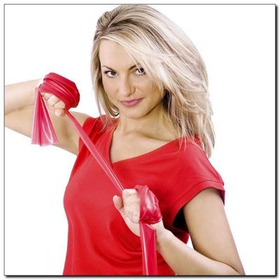 5. FB01 RED 1.2 x 50 x 2080 MM HMS EXERCISE BAND