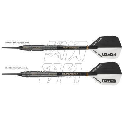 8. Harrows Black Ice 90% Tungsten Softip Darts HS-TNK-000013202