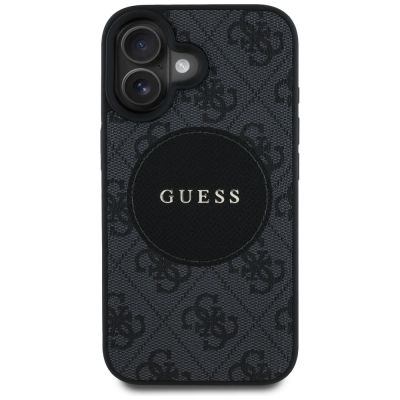 3. Guess 4G Circle Classic Logo MagSafe case for iPhone 16 - black