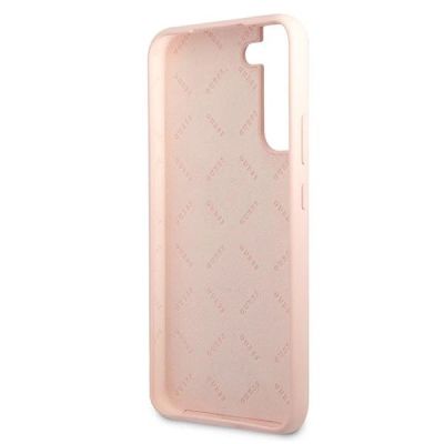 7. Guess GUHCS22MLSLMGPP S22+ S906 pink/pink hardcase Silicone Script Metal Logo