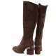 10. Women's openwork brown high-heeled boots S.Barski HY62-8122