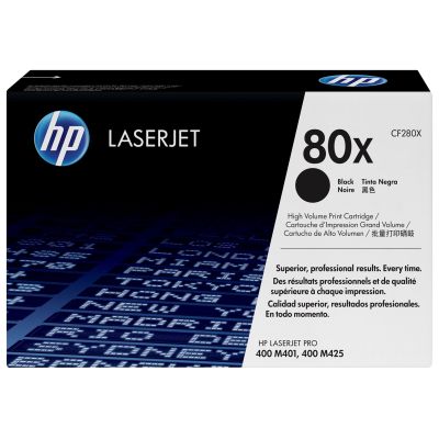 6. HP 80X svart LaserJet-tonerkassett med hög kapacitet, original toner cartridge 1 pc. Original Black