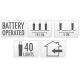 3. BATTERY-OPERATED WIRE LAMPS GARLAND 40 LED SUPER WARM WHITE