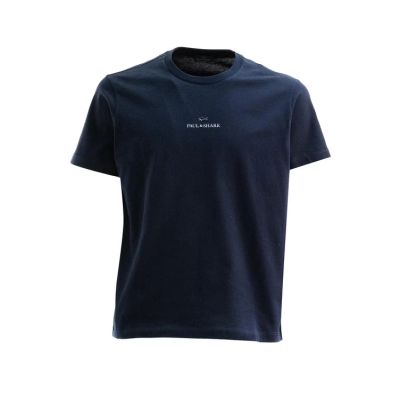 6. Paul&Shark Men's Cotton T-shirt Navy Blue and Gold 99311008-50E - Classic Cut, Logo