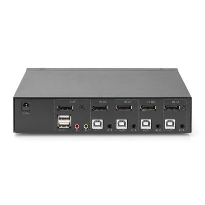 6. KVM switch, 4 ports, 4K 60Hz, 4xDP IN, 1xDP OUT, 2xUSB A, 2x Audio IN&OUT
