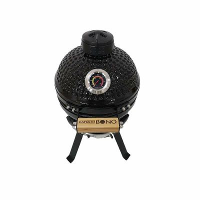 4. Kamado Bono Picnic Ceramic Grill 13” Kamado barbecue/grill Cart Charcoal (fuel) Black