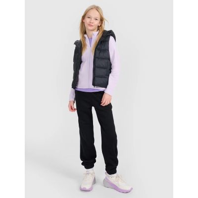 2. Girls' down vest with synthetic filling 4F 4FJWSS25TVJAF166-20S