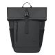25. Rivacase Eden Backpack Roll-Up Backpack Black Polyester, Waxed Leather (Pull Up)