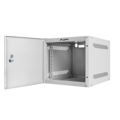 5. LANBERG WALL-MOUNTED RACK CABINET 10" 4U 280X310 GRAY, METAL DOORS (FLAT PACK) WF10-2304-00S