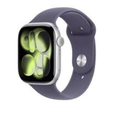Apple Watch Series 11 GPS 42mm Silver Aluminum Case with Purple Fog Sport Band - S/M