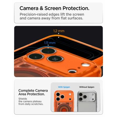 13. Spigen Ultra Hybrid MagSafe Case for iPhone 18 Pro / 17 Pro - Orange
