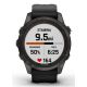 11. Garmin Fenix 7S Pro 42mm Sapphire Solar Gray Titanium DLC Watch with Black Strap