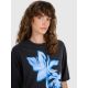 3. Women's oversize printed T-shirt 4F 4FRSS25TTSHF2747-20S