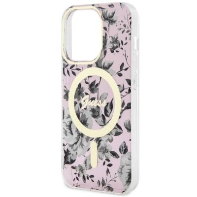 6. Guess GUHMP14XHCFWSP iPhone 14 Pro Max 6.7" pink/pink hardcase Flower MagSafe
