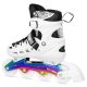4. NH10905 4in1 LED WHITE ROLLER SKATES WITH RAINBOW HOCKEY BLADE SIZE M (35-38) NILS EXTREME
