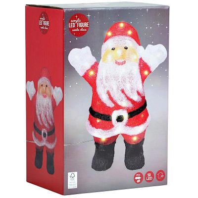 6. DECORATIVE FIGURINE SANTA CLAUS 50 LEDS HEIGHT: 40 CM ACRYLIC