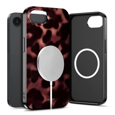 2. Tech-Protect Lamano MagSafe case for iPhone 16e / 17e - black and brown