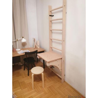71. WOODEN PULL-UP LADDER WITH DESK BENCHK 112