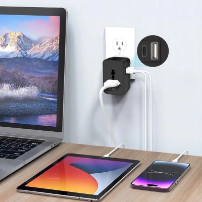 4. Tech-Protect TA300 Travel Adapter EU / UK / AU - Black