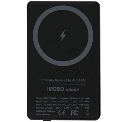 5. Powerbank Audi Big Logo MagSafe inductive 15W 5000mAh - gray