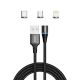 5. SAVIO MAGNETIC CABLE USB - USB TYPE C, MICRO AND LIGHTNING, 1M, BLACK CL-152