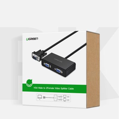 12. Ugreen 40254 1x2 VGA Splitter 1920x1440 60Hz - Black