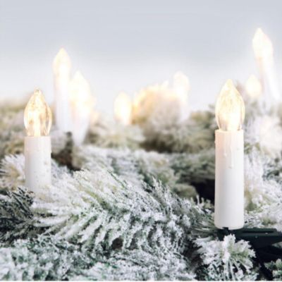 9. CHRISTMAS TREE LIGHTS CANDLES TIMER REMOTE CONTROL 10 LED WARM WHITE