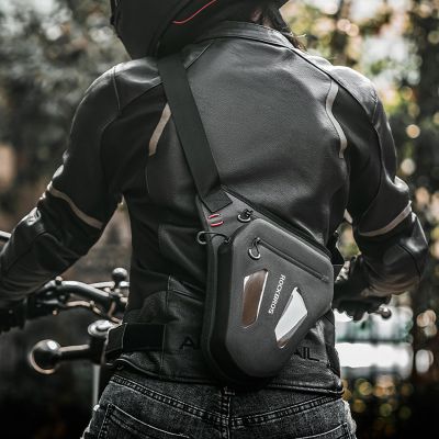 4. Rockbros Motorcycle Bag for Leg, Thigh, Waist, Shoulder - Black