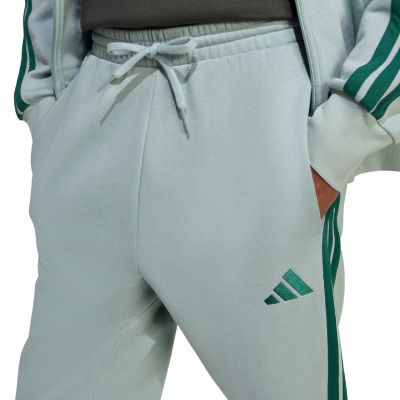 4. Men's adidas Essentials 3-Stripes Fleece Pants Mint KD4836