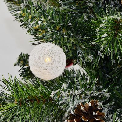 4. DECORATIVE CHRISTMAS TREE KAPRUN IN A 20LED POT WITH BALLS, height: 90CM