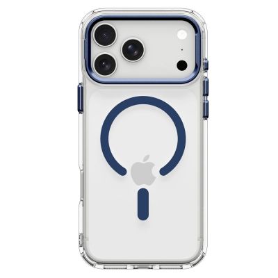 3. Spigen Ultra Hybrid Optik S MagSafe Case for iPhone 18 Pro Max / 17 Pro Max - Clear Navy Blue