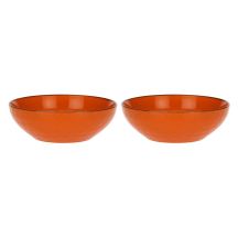 Set of 2 Concerto Arancione Salad Bowls - Orange, 26 cm