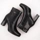 10. Women’s black heeled ankle boots with warm lining M.Daszyński AF125-22