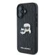 2. Karl Lagerfeld Monogram Karl & Choupette Head Pin iPhone 16 Case - Black
