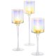 GLASS CANDLESTICK MIRROR EFFECT 25, 30, 35CM