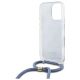 6. Guess Crossbody Cord 4G Print Case with Lanyard for iPhone 16 Pro - Blue