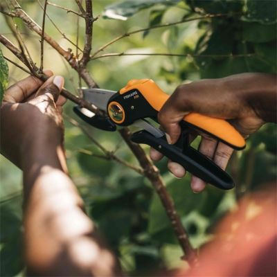 2. Fiskars Plus PowerLever Anvil Garden Shears Black, Orange