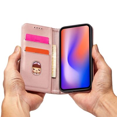 13. Magnet Card Case for iPhone 12 Pro Max Pouch Card Wallet Card Holder Pink