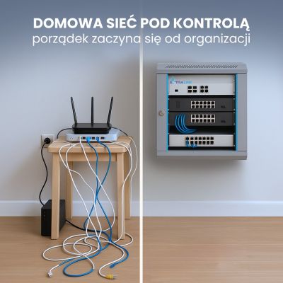 6. Extralink - 19" 6U 600x450 Gray Wall Mount Cabinet