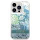 3. Guess Flower Liquid Glitter case for iPhone 14 Pro Max - green