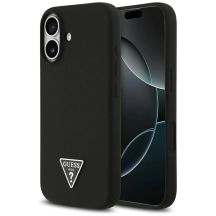 Guess Silicone Triangle Logo MagSafe Case for iPhone 17 - Black